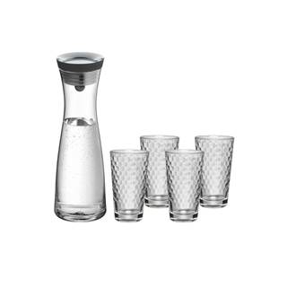 Waterkarafset 5-delig – 1 liter karaf + 4 glazen (retailprijs €58,99 | outletprijs €41,29)

