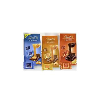 Squares 115g 3 various sorts, Dark Caramel Salt, Dark Orange, Milk Caramel | Outlet price € 7,99