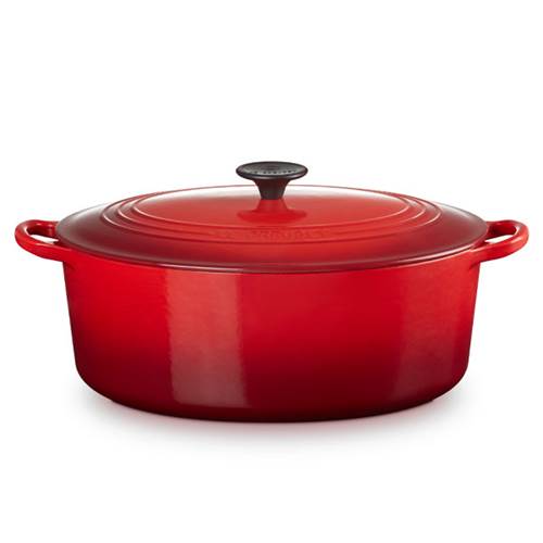 Oval casserole 31 cm black or red