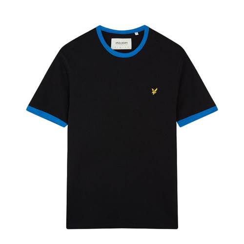 TS2011VOT - Ringer T-Shirt - W747 Jet Black/ Bright Blue